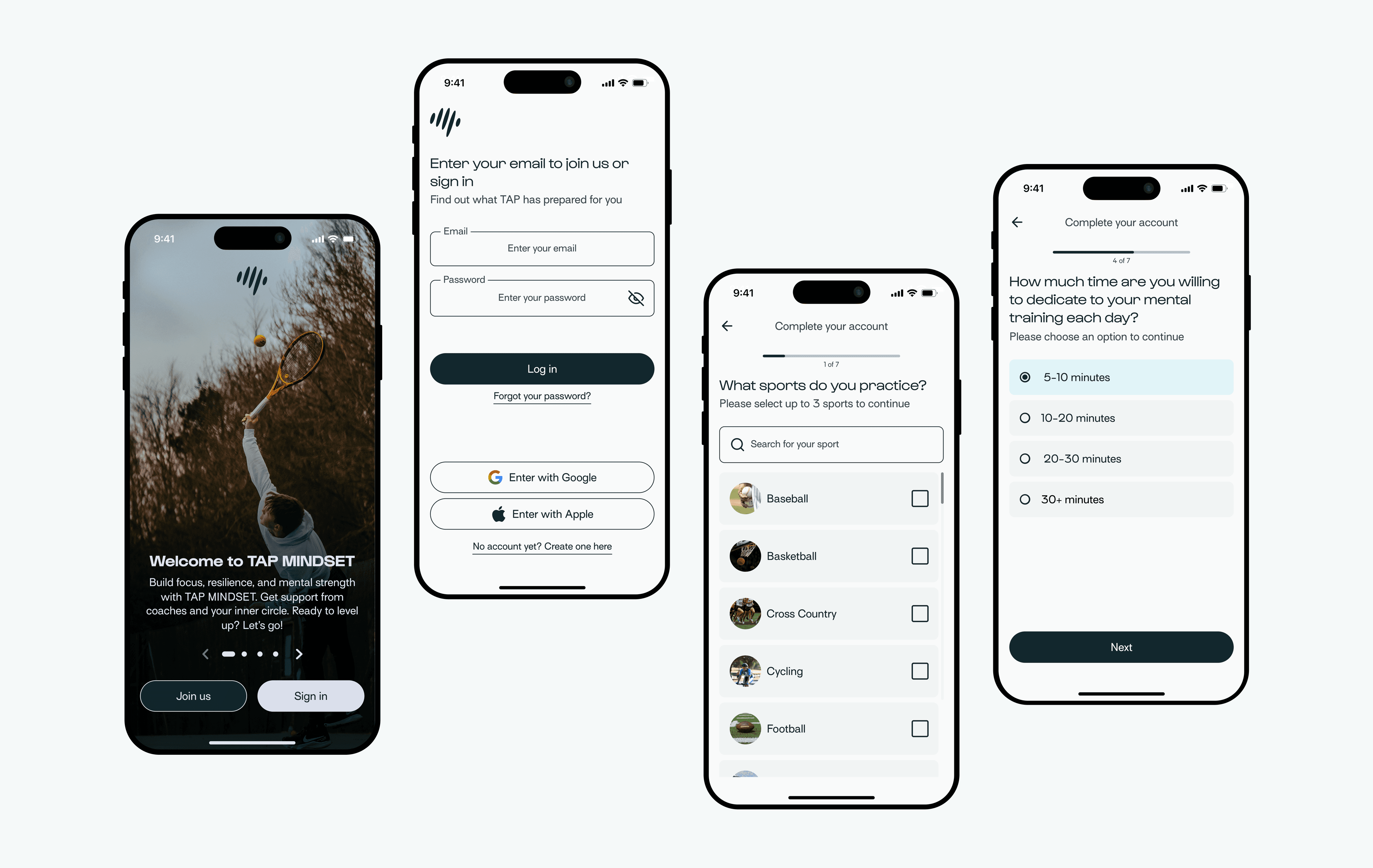 The redesigned TAP Mindset onboarding sequence